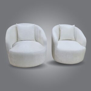 Fauteuil une Place Blanc avec coussin